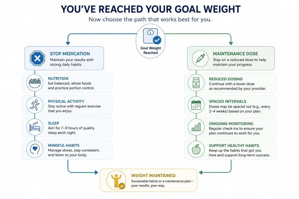 after reaching goal