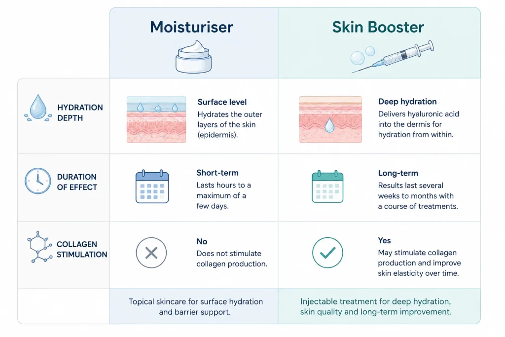 Skin Booster vs Moisturiser